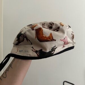Yoga Animals Print Scrub Cap